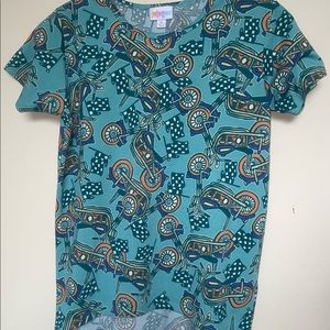 Lularoe Gracie Motorcycle Print Top